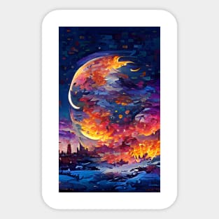 color moon Sticker